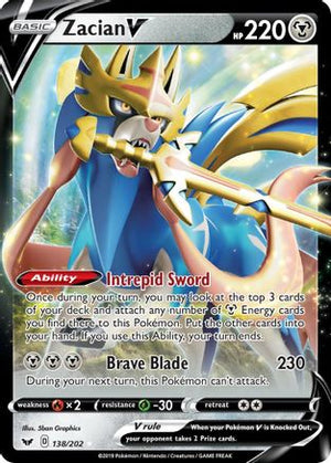 Zacian V 138/202 - Sword & Shield Holofoil - Poke-Collect