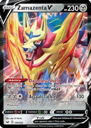 Zamazenta V 139/202 - Sword & Shield Holofoil