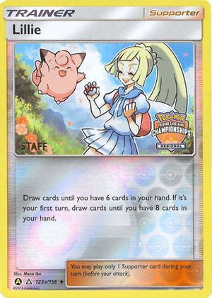 Lillie - 215a/156 (Regional Championships) [Staff] 125a - League & Championship Cards Reverse Holofoil
