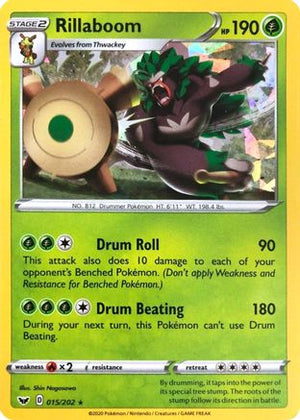 Rillaboom - 015/202 (Cracked Ice Holo) 15 - Deck Exclusives Holofoil - Poke-Collect