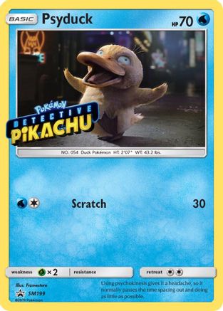 Psyduck - SM199 (Detective Pikachu Stamped) SM199 - SM Promos Holofoil - Poke-Collect