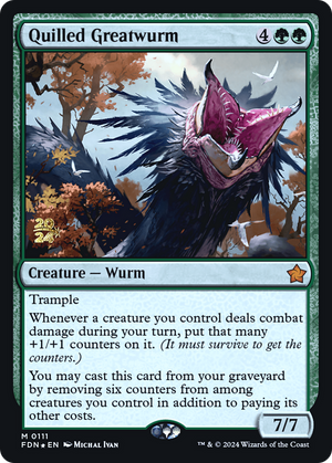 Quilled Greatwurm (PRE-111) - Foundations Promos Foil