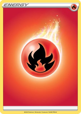 Fire Energy - SWSH01 Sword & Shield Base Set Reverse Holofoil - Poke-Collect