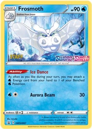 Frosmoth - SWSH007 (Prerelease) [Staff] SWSH007 - SWSH Sword & Shield Promo Cards Holofoil - Poke-Collect