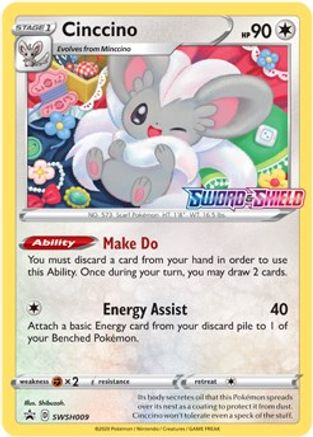 Cinccino SWSH009/307 - SWSH Black Star Promos Holofoil - Poke-Collect