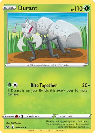 Durant 8/202 - SWSH01 Sword & Shield Base Set - Poke-Collect