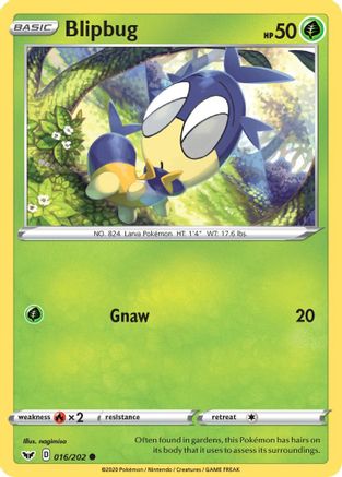 Blipbug (016) 16/202 - SWSH01 Sword & Shield Base Set Reverse Holofoil - Poke-Collect