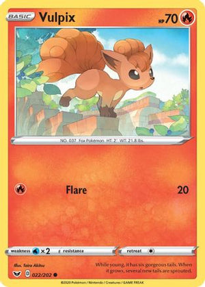 Vulpix 22/202 - Sword & Shield Reverse Holofoil - Poke-Collect