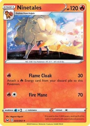 Ninetales 23/202 - Sword & Shield Reverse Holofoil - Poke-Collect