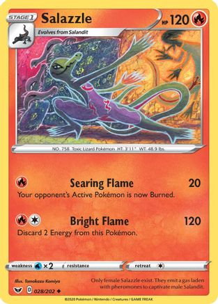 Salazzle 28/202 - SWSH01 Sword & Shield Base Set - Poke-Collect