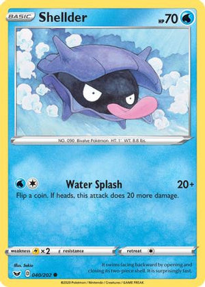 Shellder 40/202 - Sword & Shield Reverse Holofoil - Poke-Collect