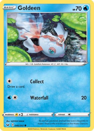 Goldeen (046) 46/202 - SWSH01 Sword & Shield Base Set Reverse Holofoil - Poke-Collect