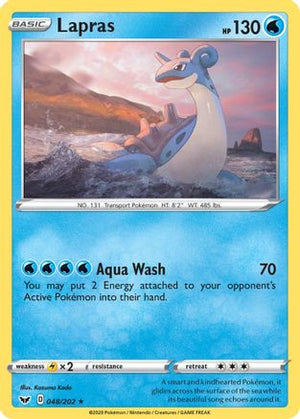 Lapras 48/202 - Sword & Shield Reverse Holofoil - Poke-Collect