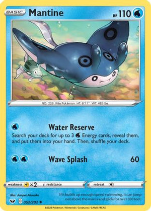 Mantine 52/202 - SWSH01 Sword & Shield Base Set - Poke-Collect