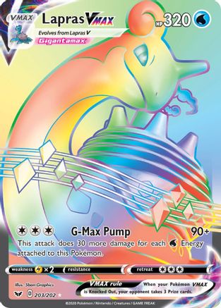 Lapras VMAX 203/202 - Sword & Shield Holofoil - Poke-Collect