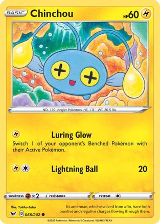Chinchou (068) 68/202 - SWSH01 Sword & Shield Base Set - Poke-Collect