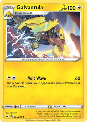 Galvantula 71/202 - SWSH01 Sword & Shield Base Set Reverse Holofoil - Poke-Collect