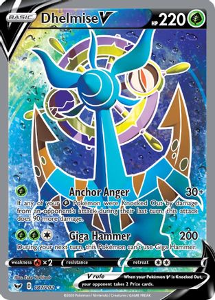 Dhelmise V (Full Art) 187/202 - SWSH01 Sword & Shield Base Set Holofoil - Poke-Collect