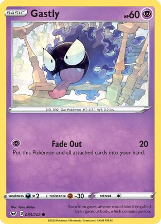 Gastly 83/202 - SWSH01 Sword & Shield Base Set - Poke-Collect
