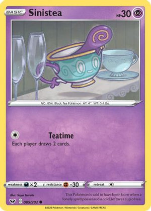 Sinistea 89/202 - Sword & Shield Reverse Holofoil - Poke-Collect