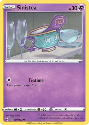 Sinistea 89/202 - SWSH01 Sword & Shield Base Set Reverse Holofoil - Poke-Collect