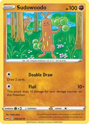 Sudowoodo 100/202 - Sword & Shield Reverse Holofoil - Poke-Collect