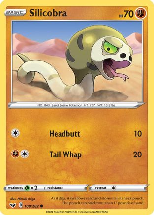 Silicobra 108/202 - Sword & Shield - Poke-Collect