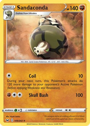 Sandaconda 109/202 - Sword & Shield Reverse Holofoil - Poke-Collect