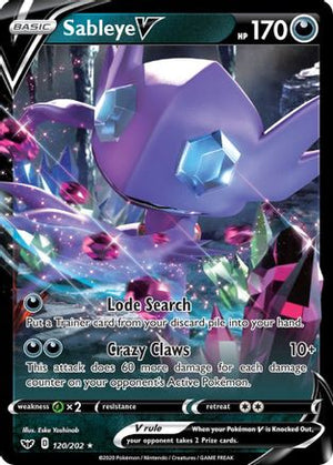 Sableye V 120/202 - Sword & Shield Holofoil - Poke-Collect