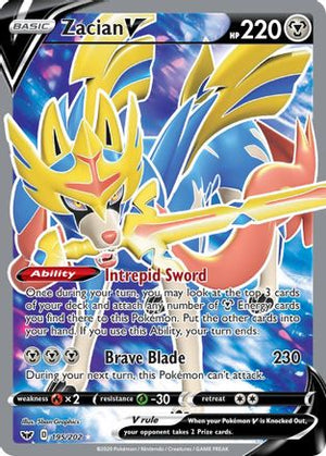 Zacian V 195/202 - Sword & Shield Holofoil - Poke-Collect