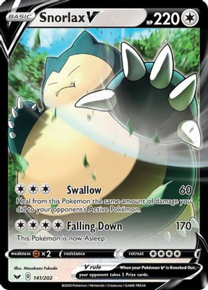 Snorlax V 141/202 - Sword & Shield Holofoil - Poke-Collect