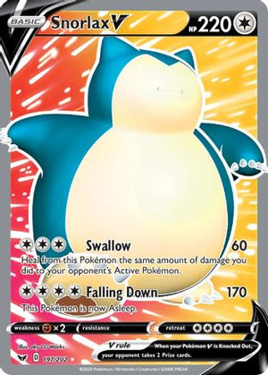Snorlax V 197/202 - Sword & Shield Holofoil - Poke-Collect