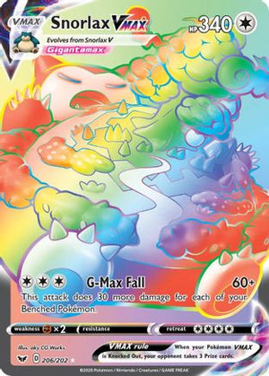 Snorlax VMAX 206/202 - Sword & Shield Holofoil - Poke-Collect
