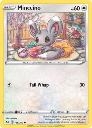 Minccino 146/202 - Sword & Shield Reverse Holofoil - Poke-Collect