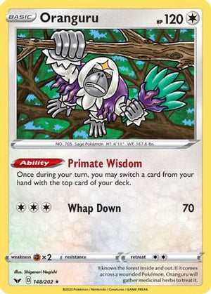 Oranguru 148/202 - Sword & Shield Holofoil - Poke-Collect