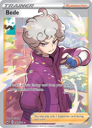 Bede (Full Art) 199/202 - SWSH01 Sword & Shield Base Set Holofoil - Poke-Collect