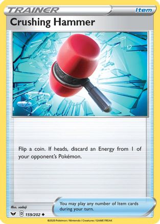 Crushing Hammer 159/202 - SWSH01 Sword & Shield Base Set Reverse Holofoil - Poke-Collect