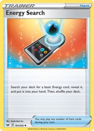 Energy Search 161/202 - SWSH01 Sword & Shield Base Set - Poke-Collect