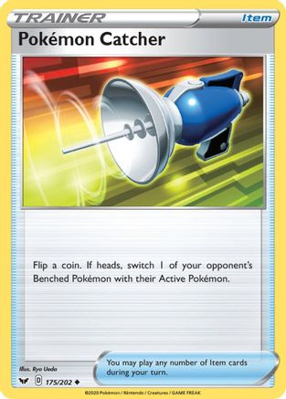 Pokemon Catcher 175/202 - SWSH01 Sword & Shield Base Set Reverse Holofoil - Poke-Collect