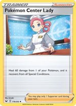 Pokemon Center Lady 176/202 - SWSH01 Sword & Shield Base Set - Poke-Collect