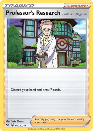 Professor's Research 178/202 - SWSH01 Sword & Shield Base Set Reverse Holofoil - Poke-Collect