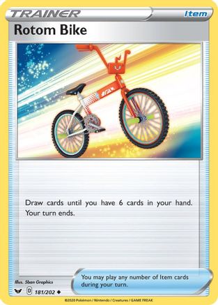 Rotom Bike 181/202 - SWSH01 Sword & Shield Base Set - Poke-Collect