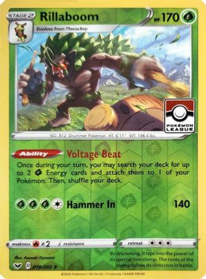 Rillaboom - 014/202 (Pokemon League) 14 - League & Championship Cards Reverse Holofoil - Poke-Collect