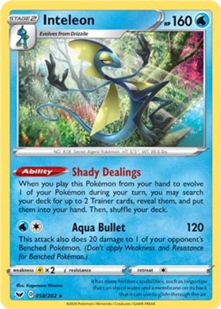 Inteleon - 058/202 58 - Deck Exclusives - Poke-Collect