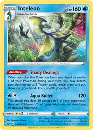 Inteleon - 058/202 58 - Deck Exclusives - Poke-Collect