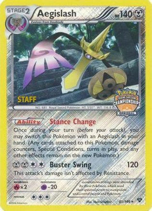Aegislash - 85/146 (Regional Championships) [Staff] 85 - League & Championship Cards Reverse Holofoil
