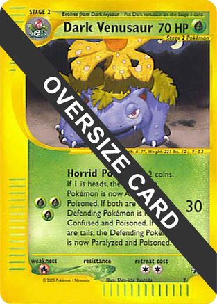 Dark Venusaur - 7 (Best of Game 7 Promo) 7 - Jumbo Cards - Poke-Collect