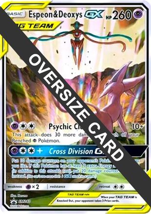 Espeon & Deoxys GX Oversized - SM240 (SM Black Star Promo) SM240 - Jumbo Cards Holofoil - Poke-Collect