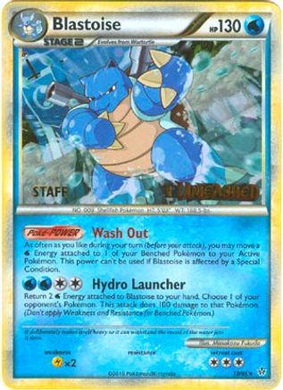 Blastoise - 13/95 (Prerelease) [Staff] 13 - HGSS Promos Holofoil