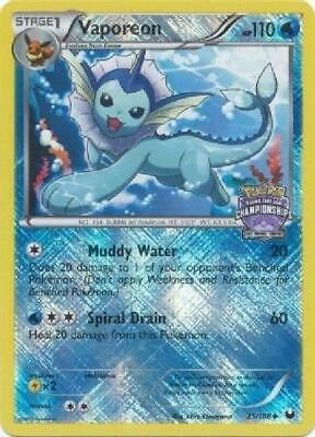 Vaporeon - 25/108  (State Championships) 25 - League & Championship Cards Reverse Holofoil - Poke-Collect